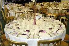 Wedding reception marquee