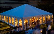 Wedding reception marquee
